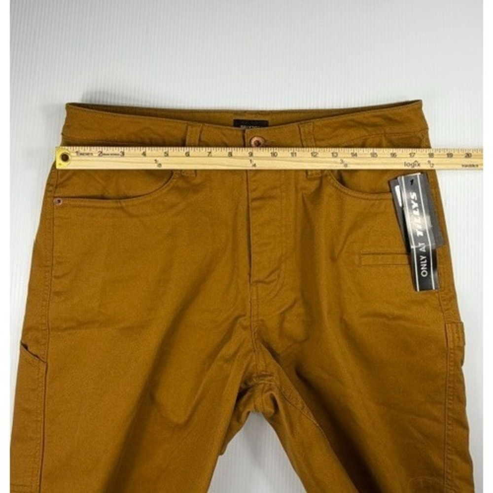 Brixton Shorts Mens Carpenter Utility Stretch 33 Golden Brown Relaxed Workwear - Picture 14 of 16